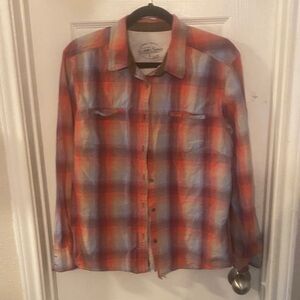 White Sierra Red and Blue Plaid Shirt